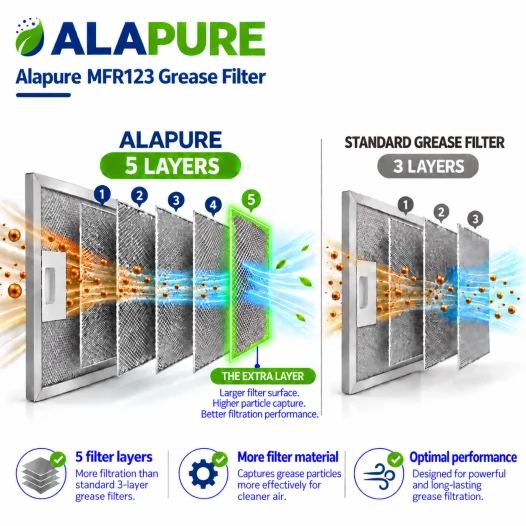 Alapure Metaalfilter geschikt voor Hotpoint-Ariston 481248088071 294x368mm