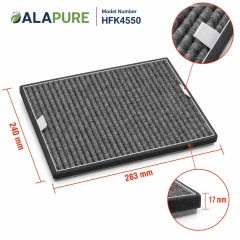 Alapure HFK4550 Compatibel met Miele Koolstoffilter DKF12-P / DUMF12