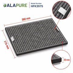 Alapure HFK3975 Compatibel met Miele Koolstoffilter DKF19-P / FWKM-1423 (2 St.)