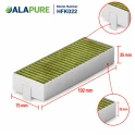 Alapure CleanAir Koolstoffilter geschikt voor Constructa CV430235 / CV431235