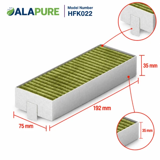 Alapure CleanAir Koolstoffilter geschikt voor Constructa CV430235 / CV431235