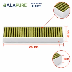 Alapure HFK025 CleanAir Plus Koolstoffilter geschikt voor 17005507 / 17005512 / AA200100 / LZ21WWB16 (8 St)