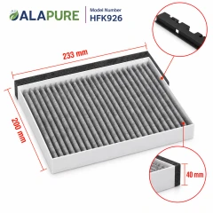 Alapure CleanAir Koolstoffilter geschikt voor Bosch 17006595 / DZZ1CX1B4