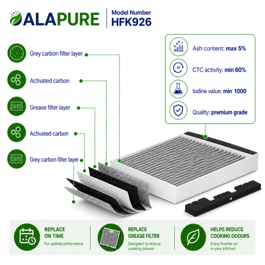 Alapure CleanAir Koolstoffilter geschikt voor Constructa 11049701