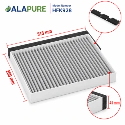 Alapure CleanAir Koolstoffilter geschikt voor Siemens 11049702 / 11026771 / LZ53451