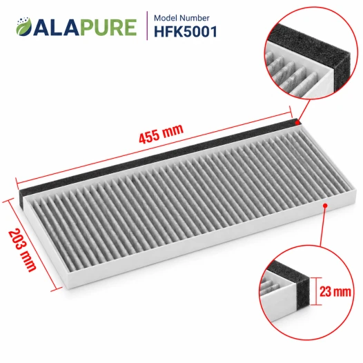 Alapure CleanAir Koolstoffilter geschikt voor Blaupunkt 17006837 / 11025805 / 5Z 51ITB1X4