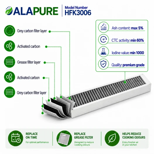 Alapure HFK3006 Geur En Fijnstoffilter geschikt voor HF3006
