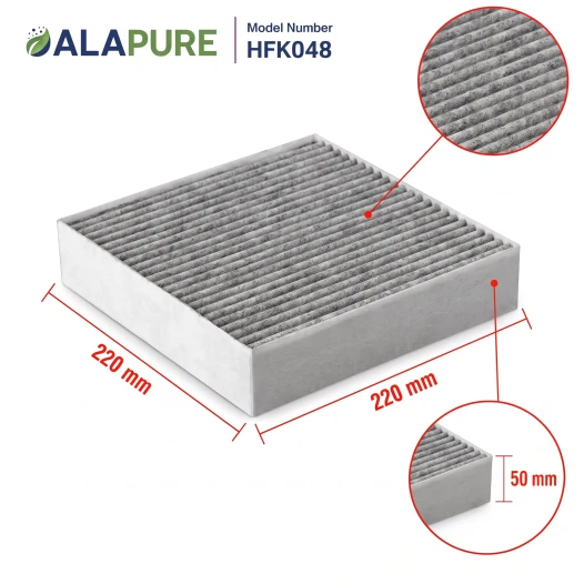 Alapure HEPA-Koolstoffilter geschikt voor Elica KIT0176157