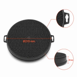 WPRO Koolstoffilter Type B210 / FAC539 / 484000008579 / CHF210/1 