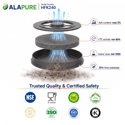 Alapure Koolstoffilter geschikt voor Electrolux 4055480406 / EFF75F