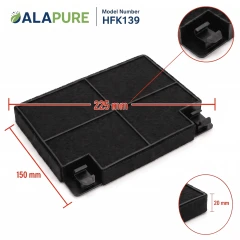 Alapure Koolstoffilter geschikt voor Juno MCFE16 / 9029800621 / EFF55