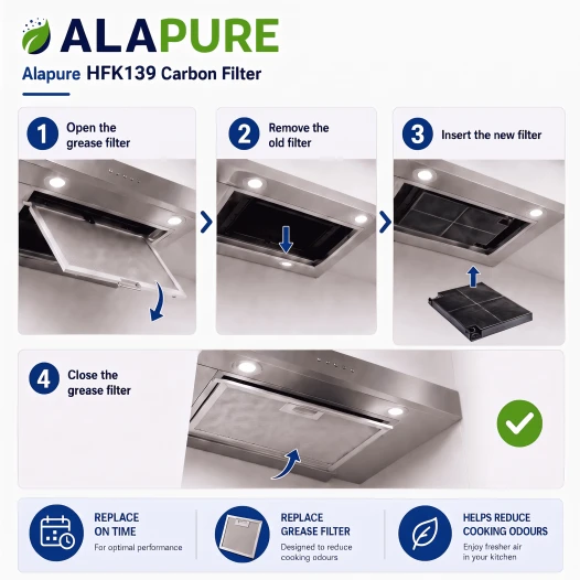 Alapure Koolstoffilter geschikt voor AEG MCFE16 / 9029800621 / EFF55