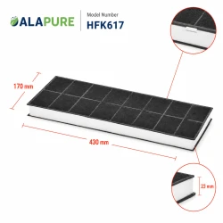 Alapure HFK617 Koolstoffilter geschikt voor 00296178 / 296178 / DHZ3406 / DHZ6300