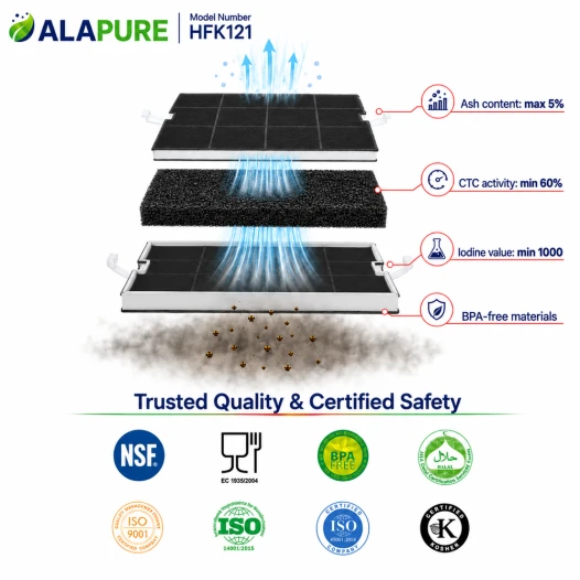 Alapure HFK121 Koolstoffilter geschikt voor 351210 / 00351210 / DHZ5160 / CD96965001 / Z5114X0