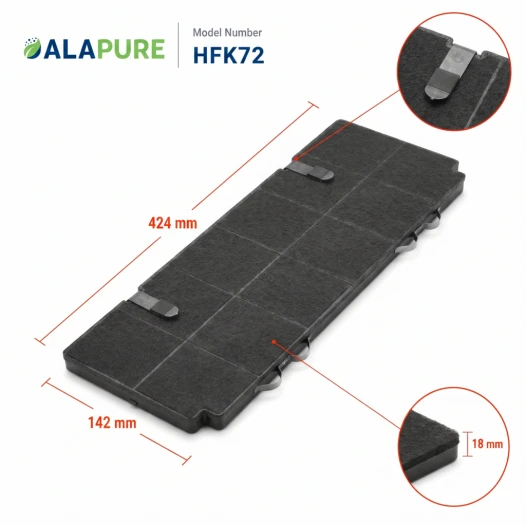 Alapure Koolstoffilter geschikt voor Zanussi MCFB82ST / 9029865806 