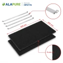 Alapure Koolstoffilter geschikt voor Sauter 74X5766 / AK505AE1 (2St.)