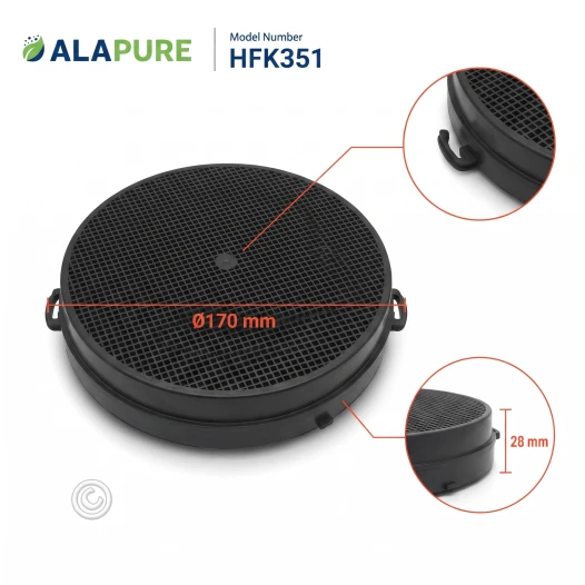 Alapure Koolstoffilter geschikt voor Airlux CR2000 (2-pack)