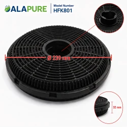 Alapure Koolstoffilter geschikt voor Beko KF9197060046 / 9197060046 (2St.)