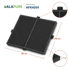 Alapure HFK4059 Compatibel met Miele Koolstoffilter DKF12-1 / DUMF12