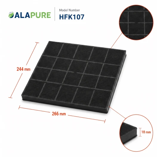 Alapure Koolstoffilter geschikt voor Zanussi MCFB58ST / 9029865848 / MCFB58