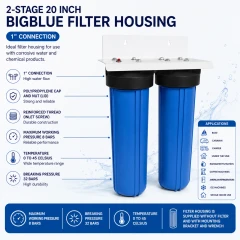 2 fase 20inch BigBlue Filterhuis Aansluiting 1inch
