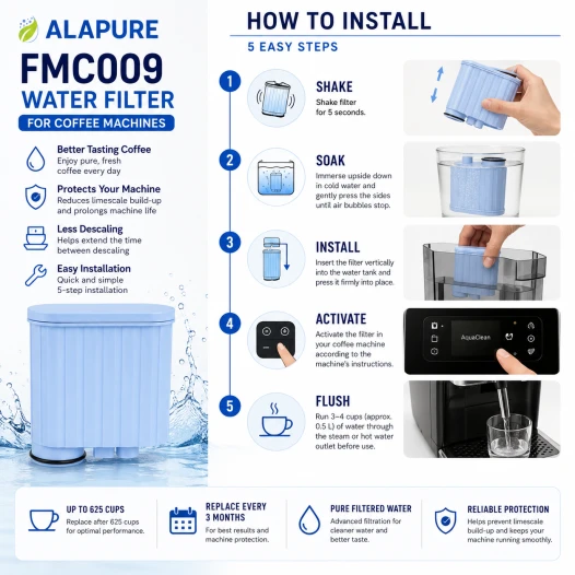 Alapure Waterfilter Geschikt voor Philips / Saeco FMC009