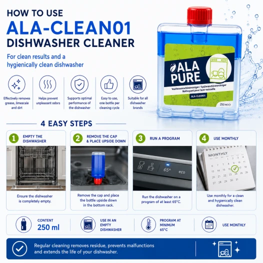 Alapure Reiniger Vaatwasser geschikt voor Bosch 00312361 / 311993 / 311565