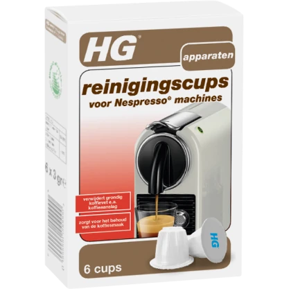 HG reinigingscups voor Nespresso machines