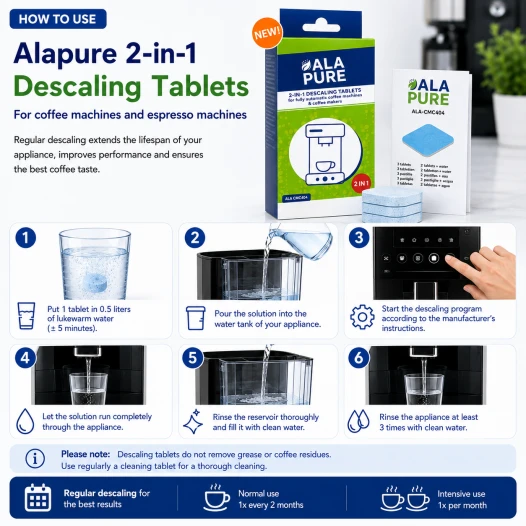 Alapure 2 in 1 Ontkalkingstabletten geschikt voor Jura 61848 ( 3x3 St.)