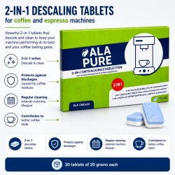 Alapure Universele 2-in-1 Ontkalkingstabletten 20 gram ALA-CMC402 (30st.)