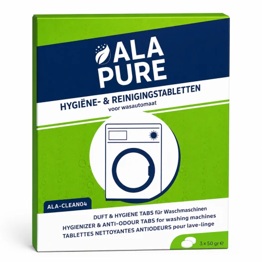 Alapure Reiniger en Geurverfrisser geschikt voor AEG 9029865608 / Super Clean voor Wasmachines (3X50GR)