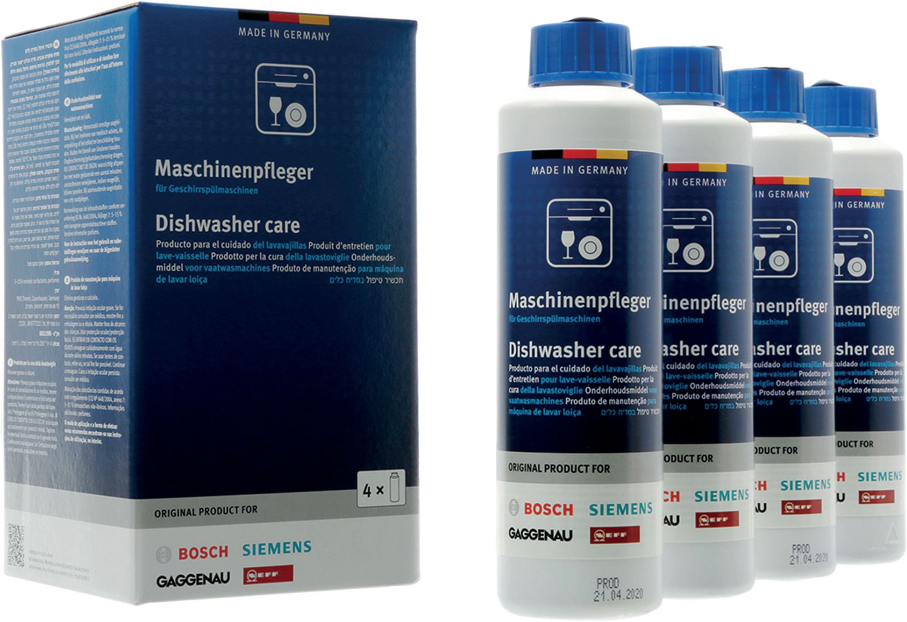Siemens Onderhoudsmiddel 00312362 geschikt voor vaatwassers (4x250ml)