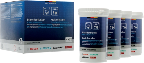 Bosch Ontkalker 00312331 geschikt voor vaatwassers en wasmachines (4x250gram)