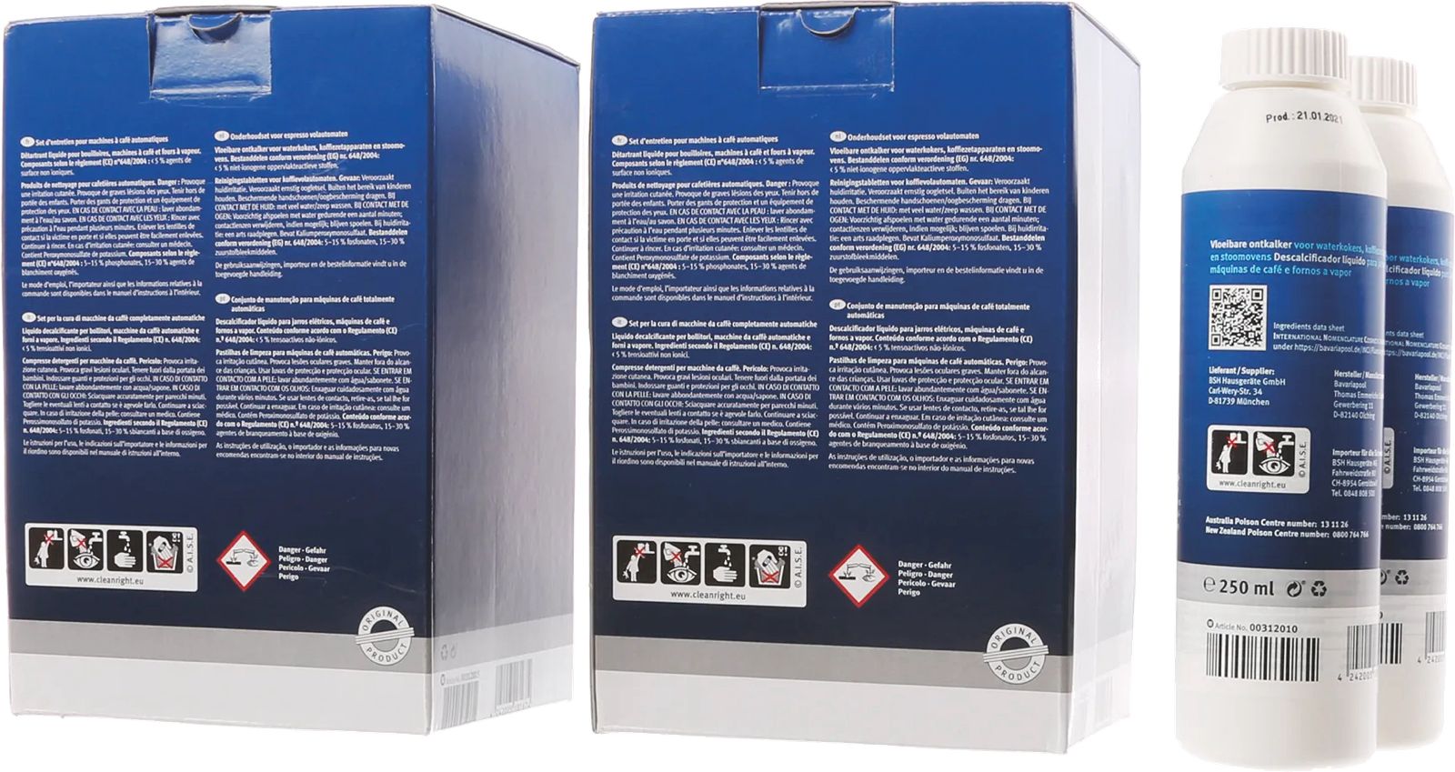 Siemens Onderhoudsset Koffiemachine Reinigingstabletten + Ontkalker 00312267