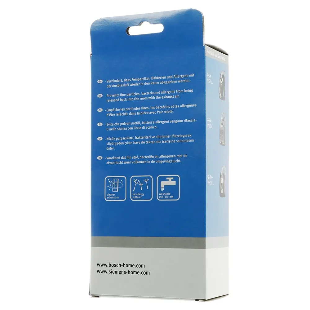 Alapure HEPA Hygiënefilter Stofzuiger geschikt voor Siemens BBZ154HF / VSZ5 / BSGL5