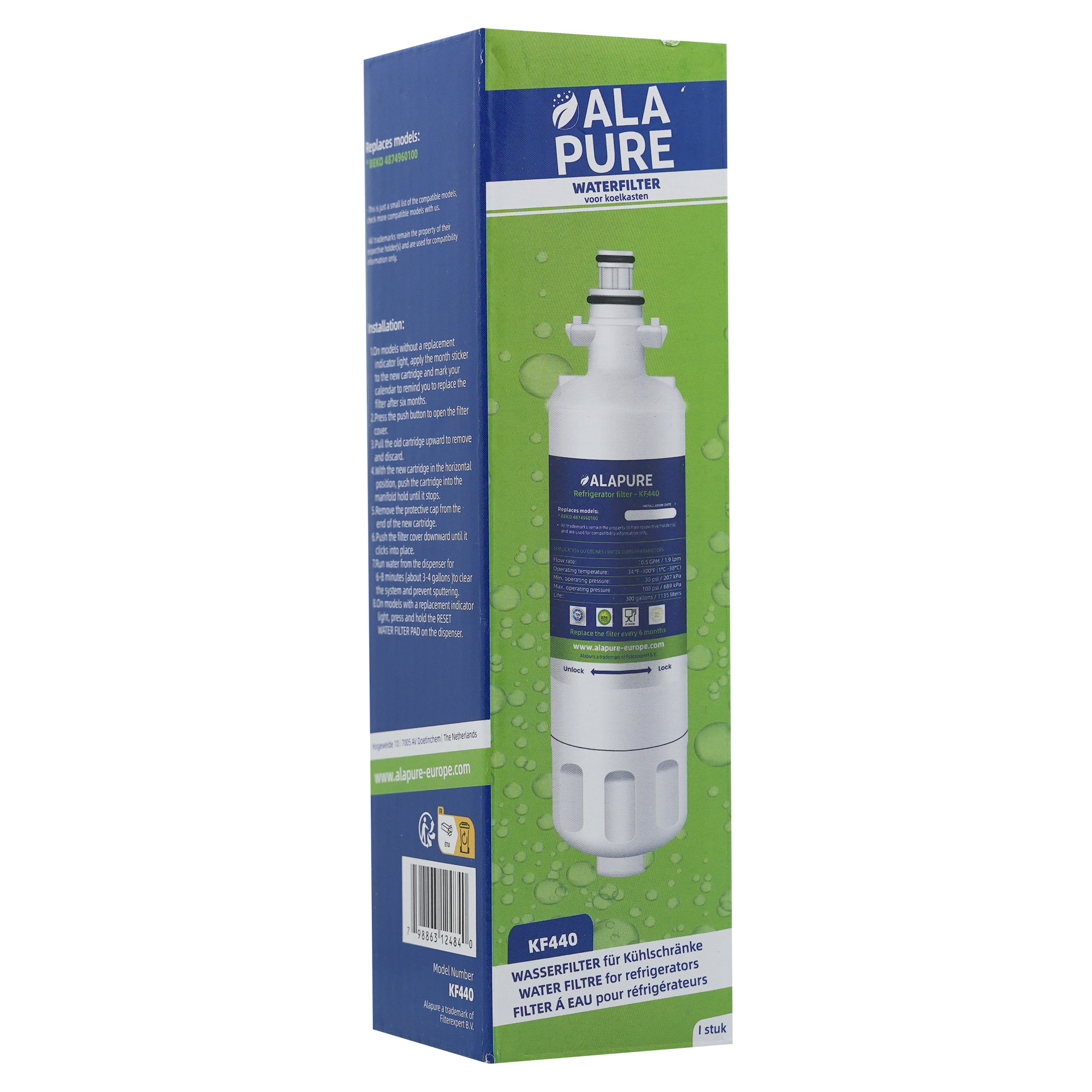 Alapure Waterfilter geschikt voor Kuppersbusch 4874960100