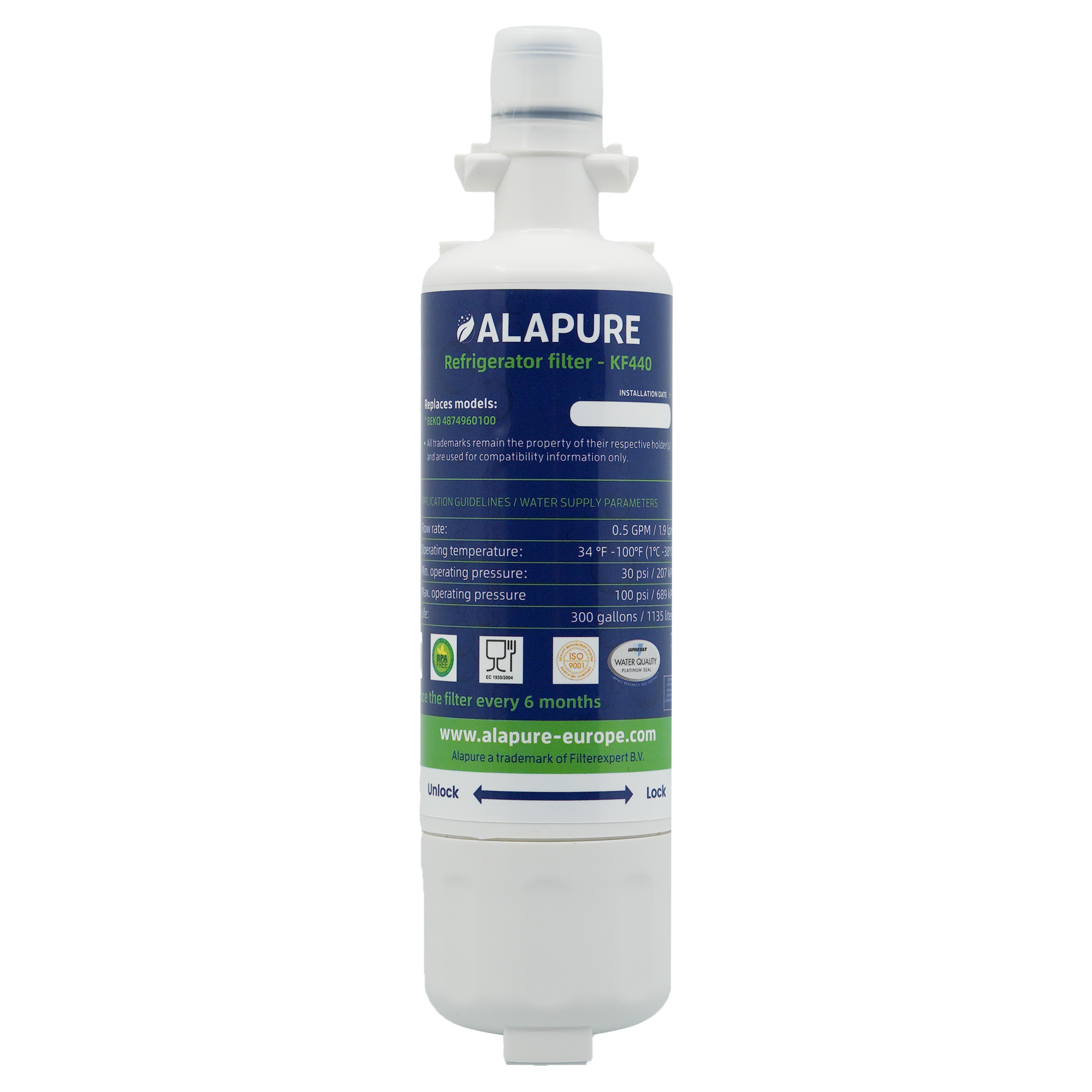 Alapure Waterfilter geschikt voor Kuppersbusch 4874960100