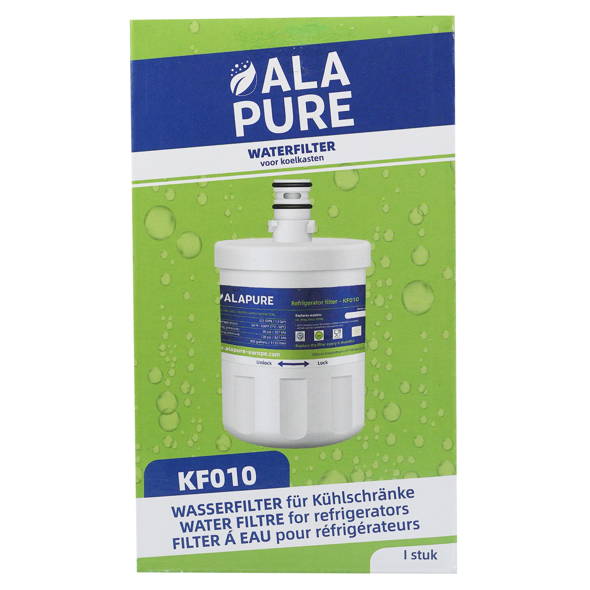 Alapure Waterfilter geschikt voor Atag Premium 5231JA2002A / LT500P / AK100V