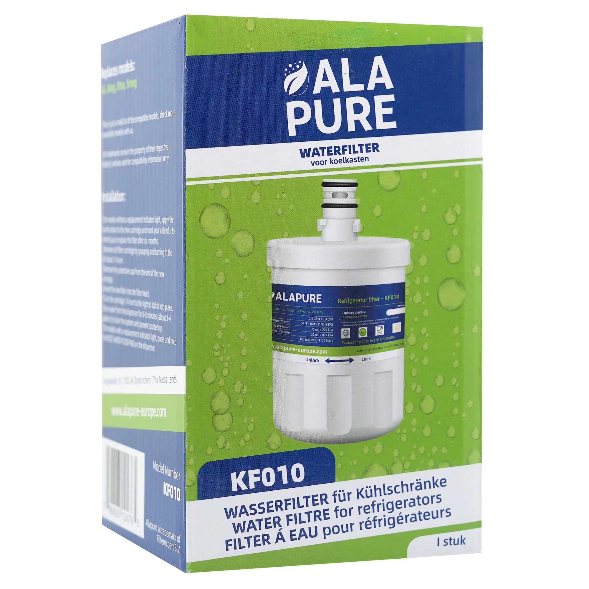 Alapure Waterfilter geschikt voor Atag Premium 5231JA2002A / LT500P / AK100V