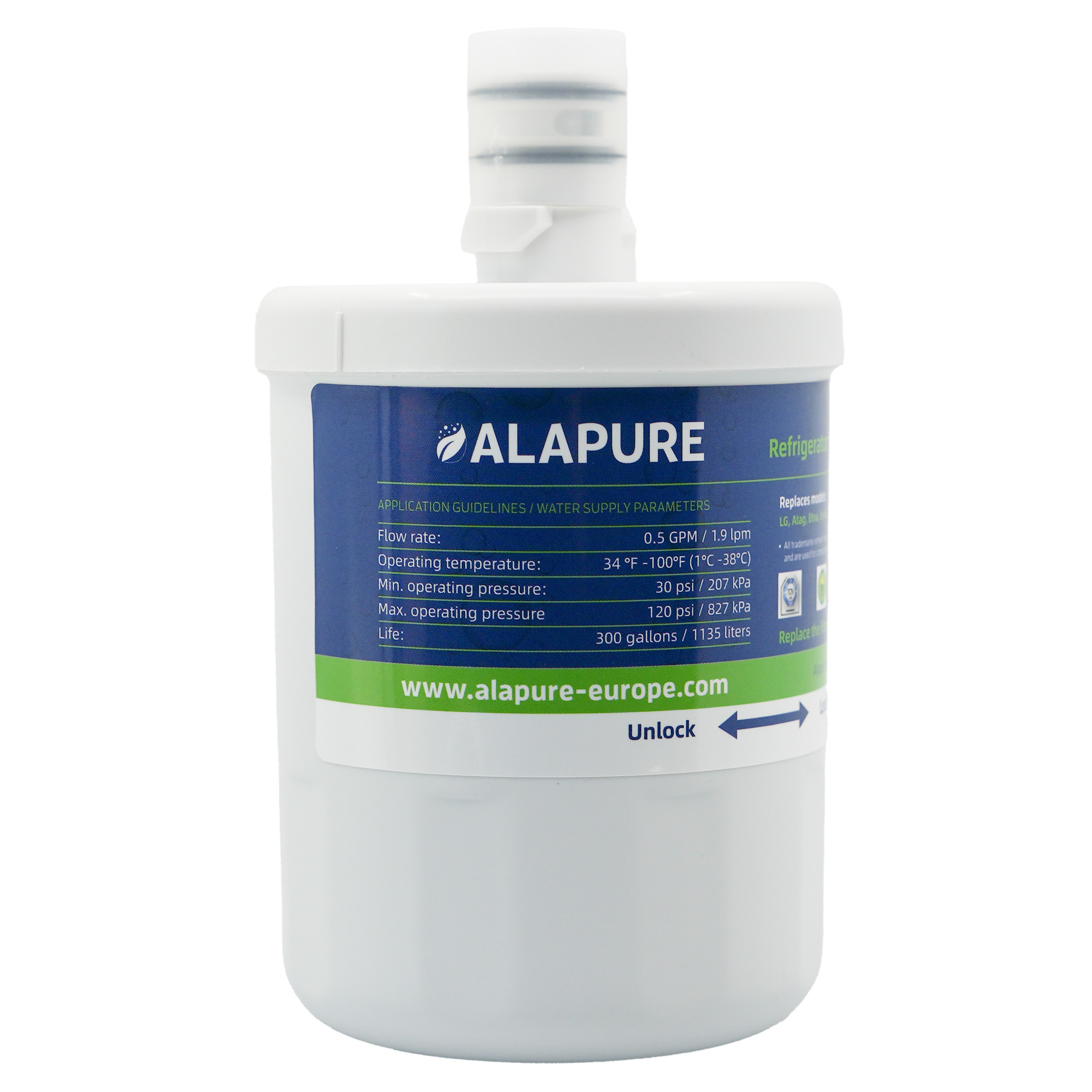 Alapure Waterfilter geschikt voor Atag Premium 5231JA2002A / LT500P / AK100V